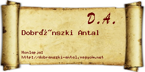 Dobránszki Antal névjegykártya